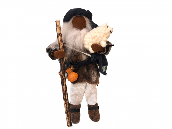 Alter Hirte mit Lamm - Einzelstück